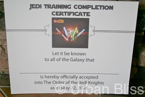 star wars party certificate