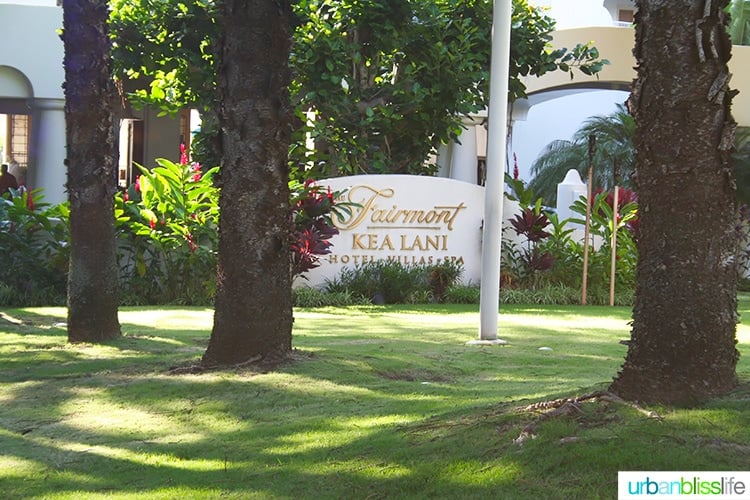 entrance to fairmont kea lani maui