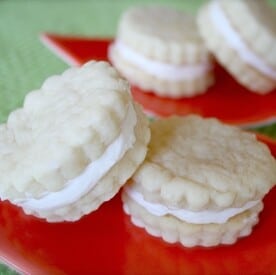 Lemon Shortbread Buttercream Sandwich Cookies