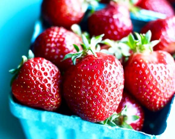 fresh picked strawberries
