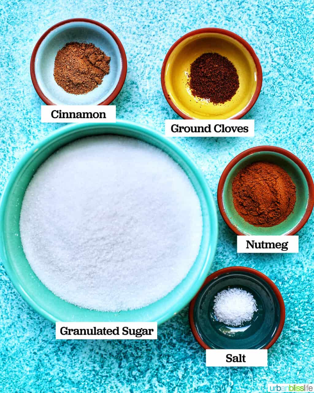 ingredients for apple cinnamon donuts coating