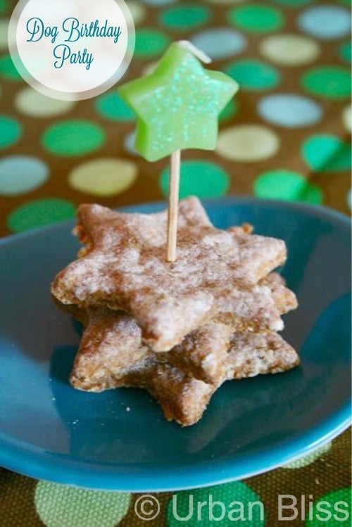 stack of homemade dog treats with rolled oats