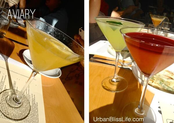 Aviary restaurant happy hour cocktails