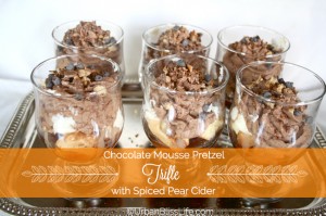 Chocolate Mousse Pretzel Trifle with Spiced Pear Cider recipe