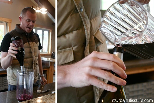 HawksViewCellars - decanting