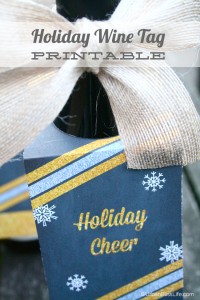 Urban Bliss Holiday Wine Tag Printable