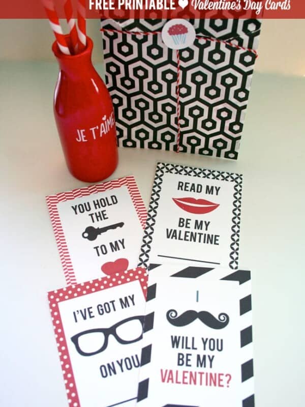 Hipster Valentine's Day Cards Free Printables