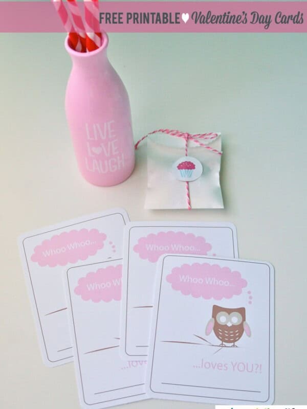 Whoo Loves You Free Printable Valentine's Day Card