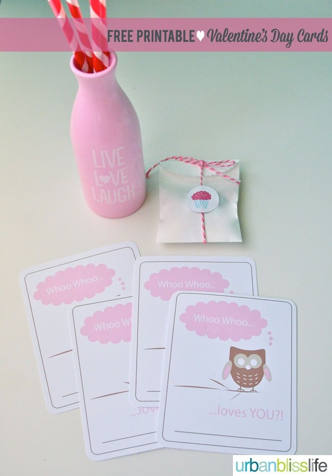 Whoo Loves You Free Printable Valentine's Day Card