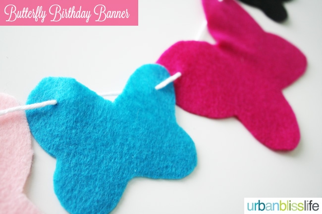 DIY Butterfly Birthday Banner