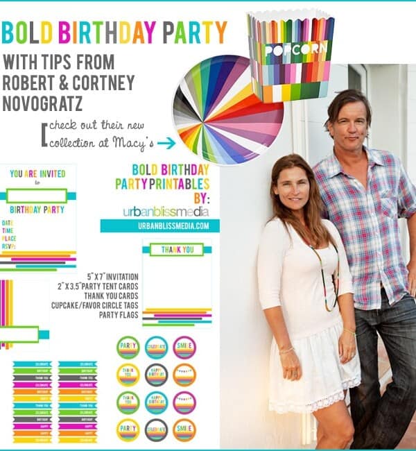 Novogratz collection & bold birthday party printables