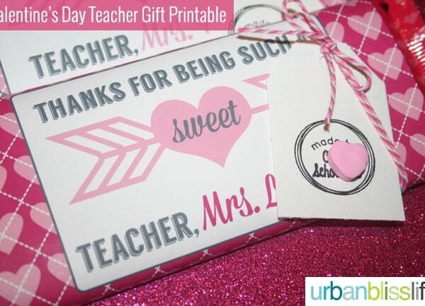 Valentines Day Teacher Gift Candy Bar Printable Set