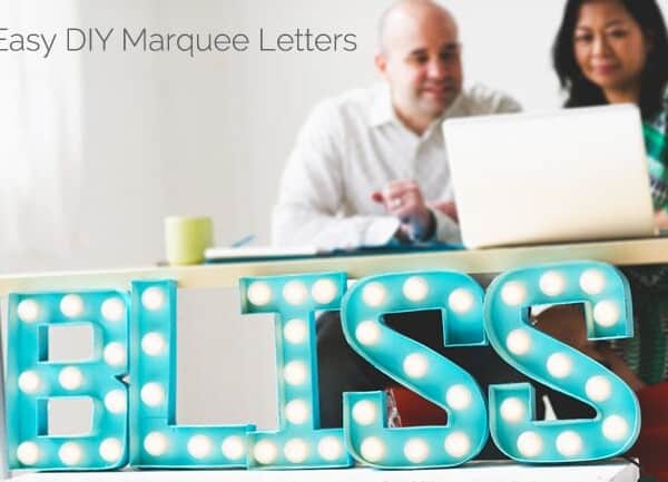 Easy DIY Marquee Letters