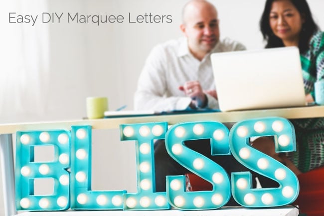 Easy DIY Marquee Letters