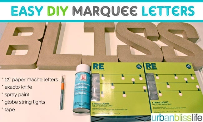 Easy DIY Marquee Letters