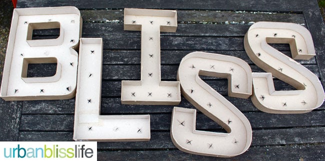 Easy DIY Marquee Letters