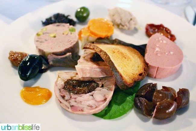 Charcuterie at Mucca Osteria restaurant in Portland, Oregon