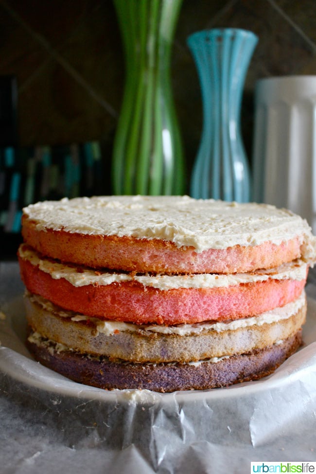Ombre Cake with icing