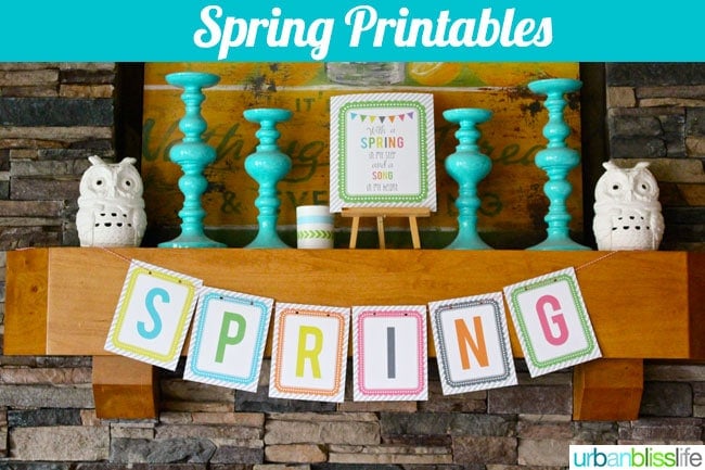 Spring Printables on UrbanBlissLife.com