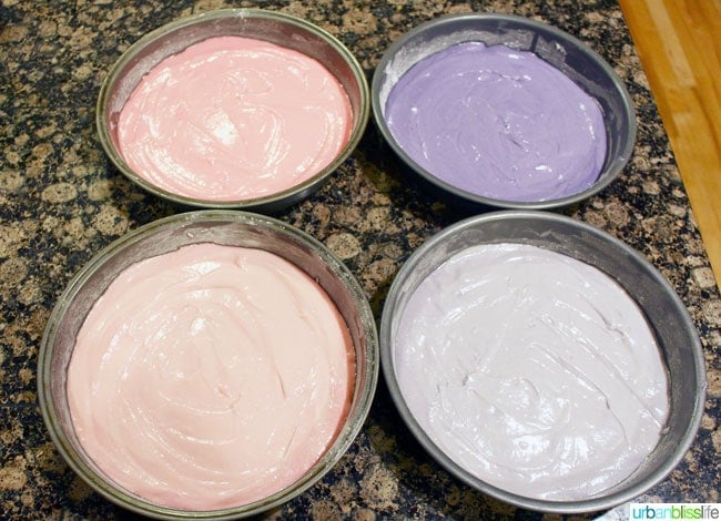 Ombre Cake Batter