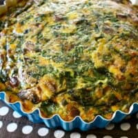 Bacon Mushroom Spinach Quiche