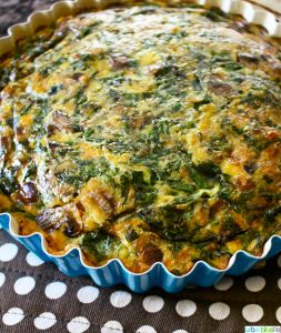 Bacon Mushroom Spinach Quiche