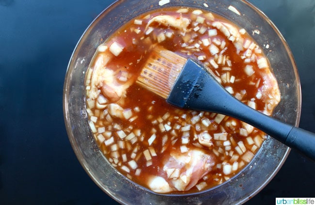 Cider Ginger Grilled Chicken Marinade with OXO basting brush