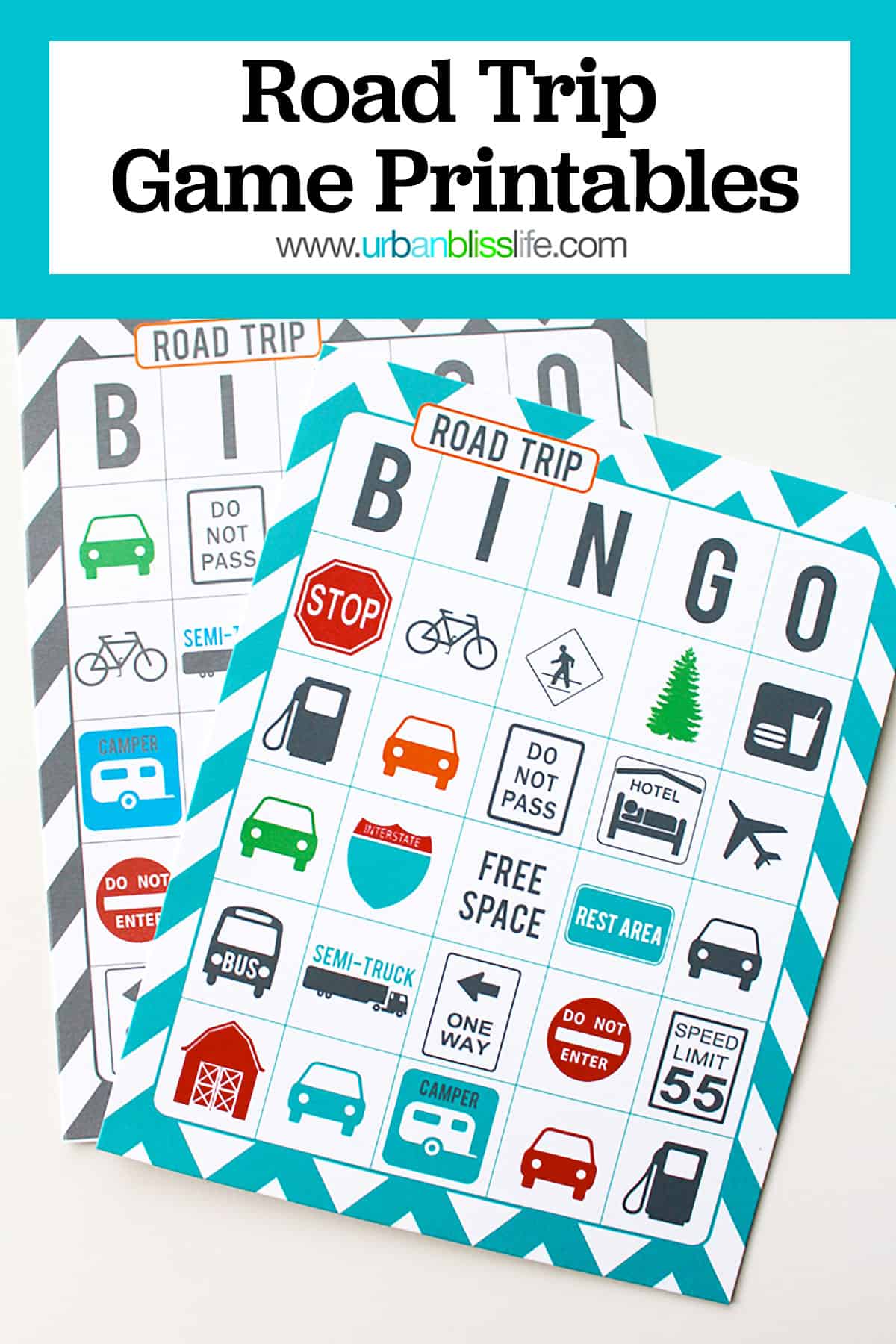 Road trip printable bingo cards