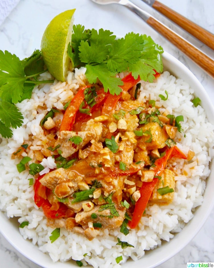 Thai Peanut Curry asian dinner