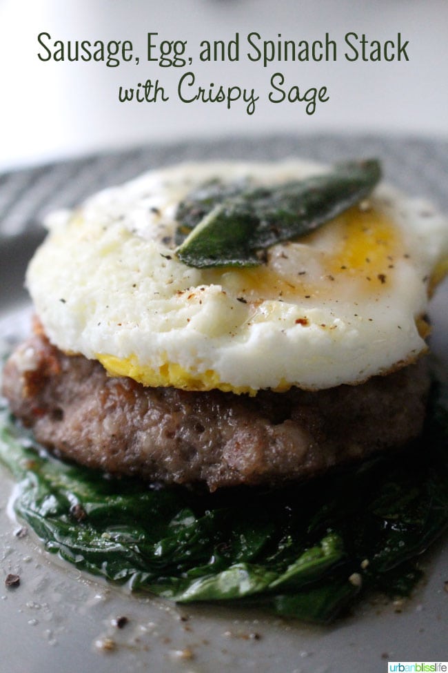 Grain-Free Gluten-Free Breakfast Sandwich with Sausage and Egg recipe on UrbanBlissLife.com