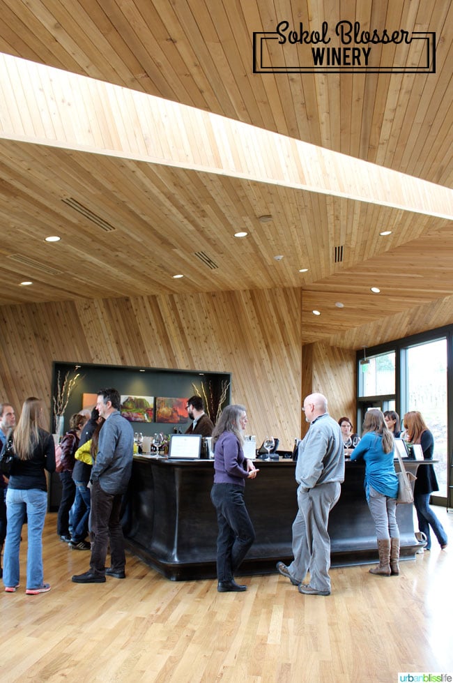 Oregon wine country: Sokol Blosser Winery tasting room
