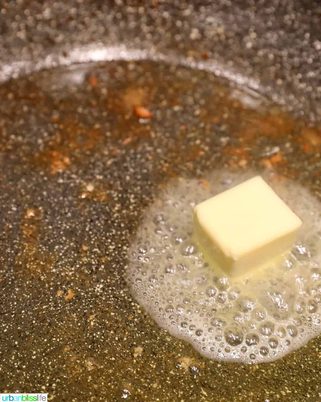 butter in a pan