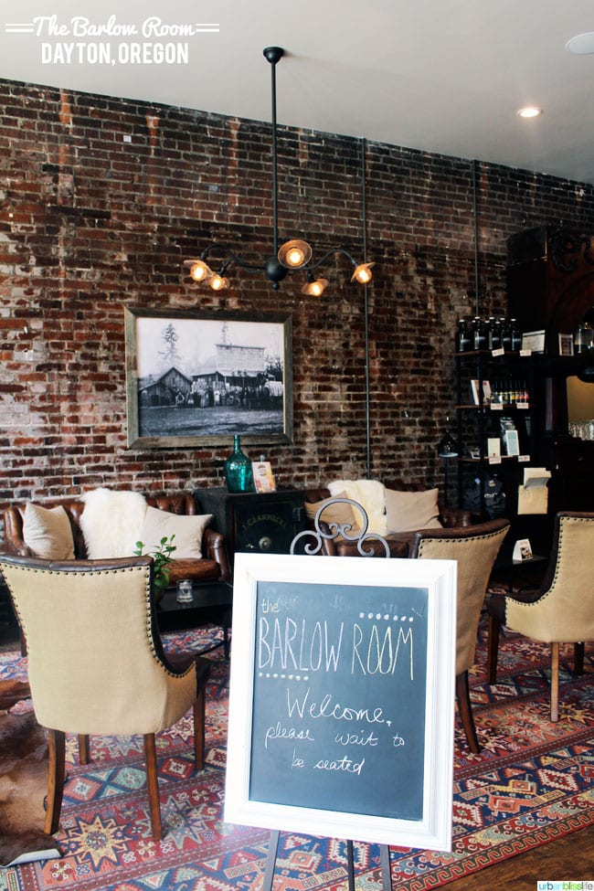The Barlow Room restaurant, Dayton, Oregon