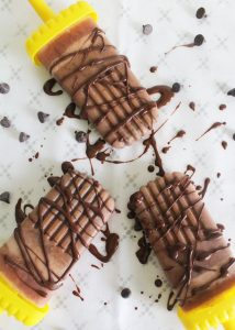 Almond Milk Chocolate Peanut Butter Ice Pops recipe on UrbanBlissLife.com