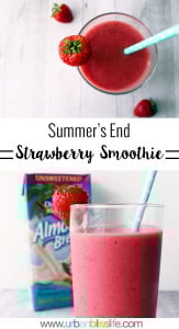 Summer's End Strawberry Smoothie (Dairy Free) on UrbanBlissLife.com