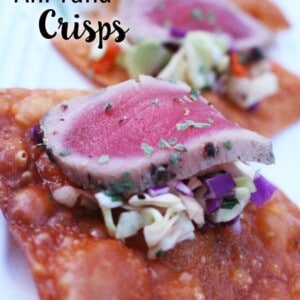 Ahi Tuna Crisps recipe on UrbanBlissLife.com