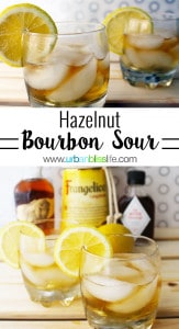 Hazelnut Bourbon Sour cocktail recipe on UrbanBlissLife.com