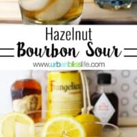 Hazelnut Bourbon Sour cocktail recipe on UrbanBlissLife.com
