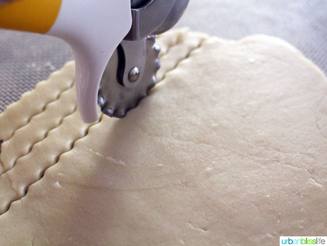 dough cutter on dough