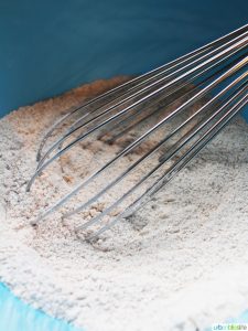 mixing dry ingredients for biscotti