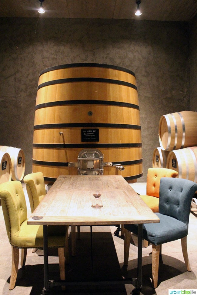 large wine barrel