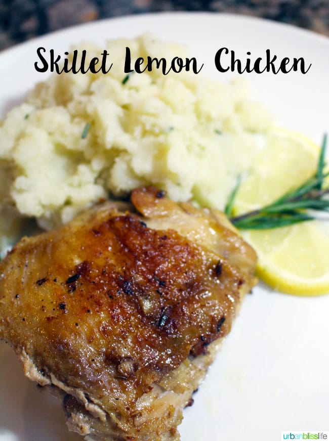Easy Skillet Lemon Chicken recipe on UrbanBlissLife.com