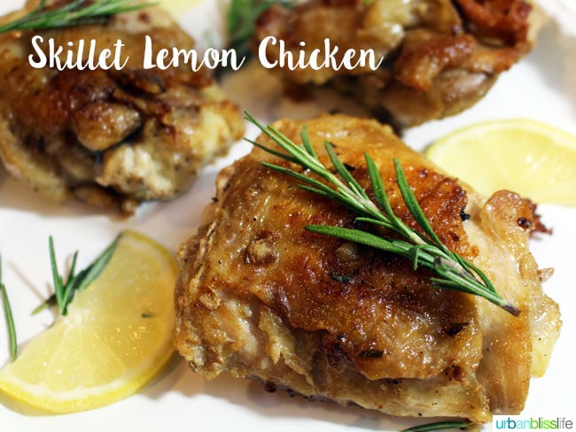 Skillet Lemon Chicken with rosemary