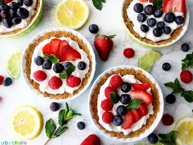 Easy Spring Mini Fruit Tarts recipe on UrbanBlissLife.com