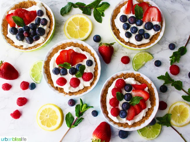 Easy Spring Mini Fruit Tarts recipe on UrbanBlissLife.com
