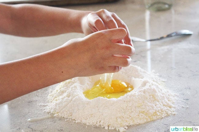 making homemade pasta