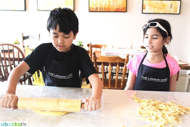 Cooking Classes in Victoria BC: kids making pasta