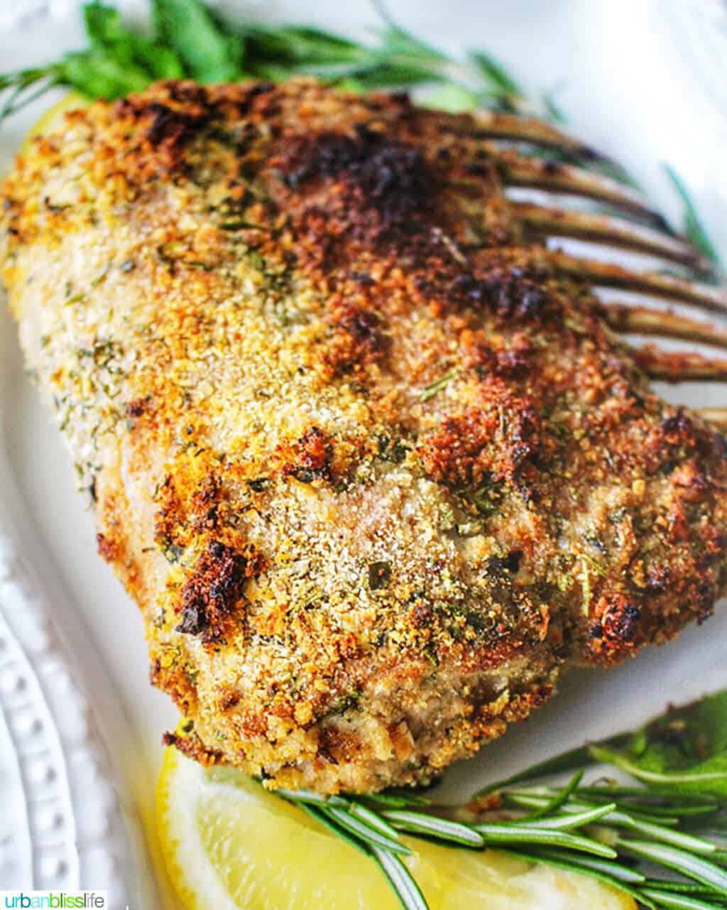 herb crusted rack of lamb