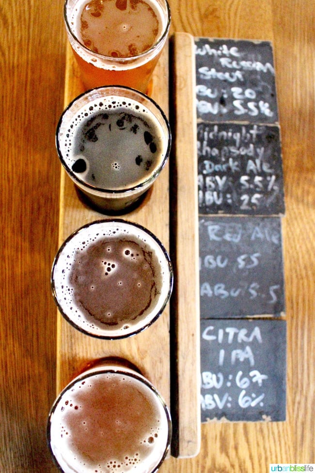 Vancouver BC Breweries: Big Rock Brewery beer sampler