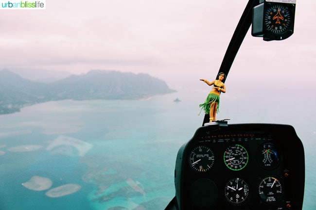 Helicopter Ride over Oahu Island, Hawaii. Amazing scenic photos on UrbanBlissLife.com